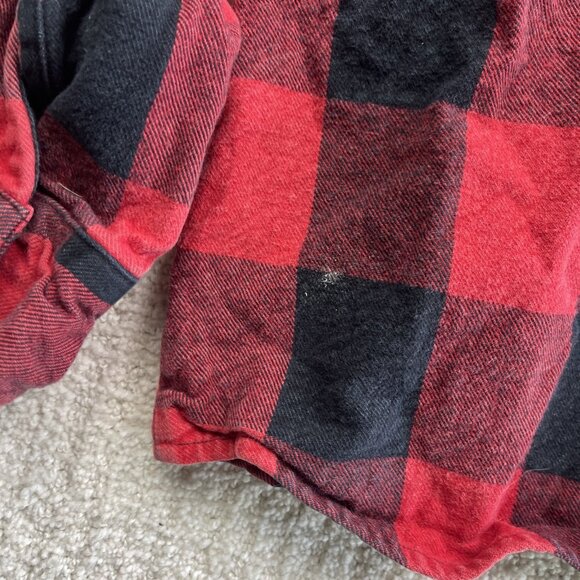 Big Bill Men Plaid Brawny Red Work Flannel Shirt Heavyweight Made In Canada Read - Picture 11 of 14